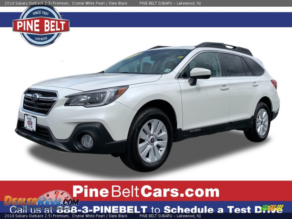2019 Subaru Outback 2.5i Premium Crystal White Pearl / Slate Black Photo #1