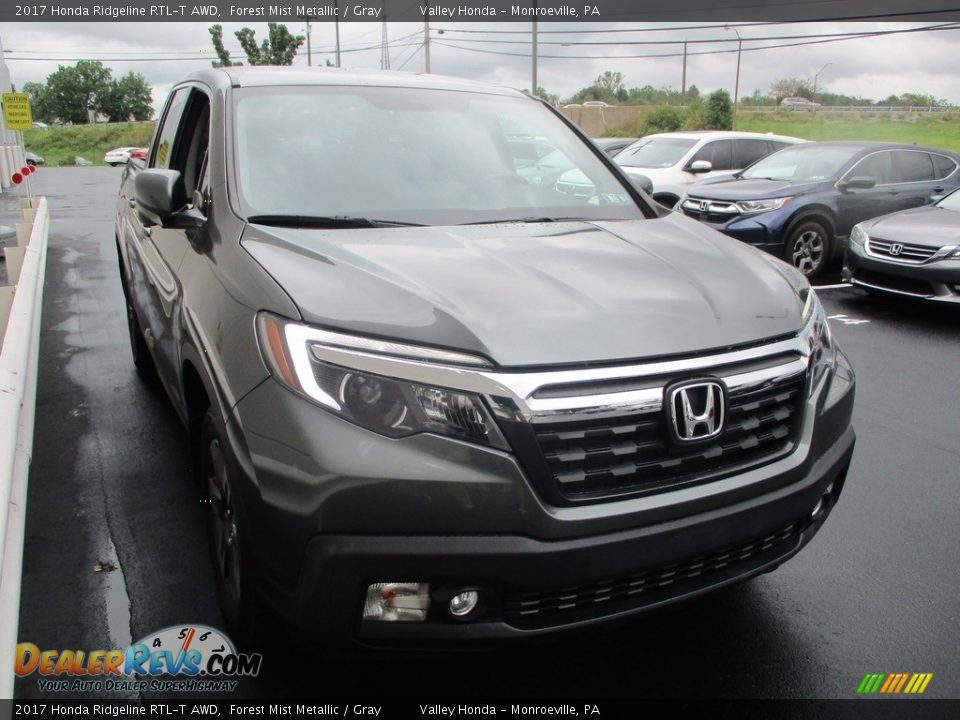 2017 Honda Ridgeline RTL-T AWD Forest Mist Metallic / Gray Photo #8