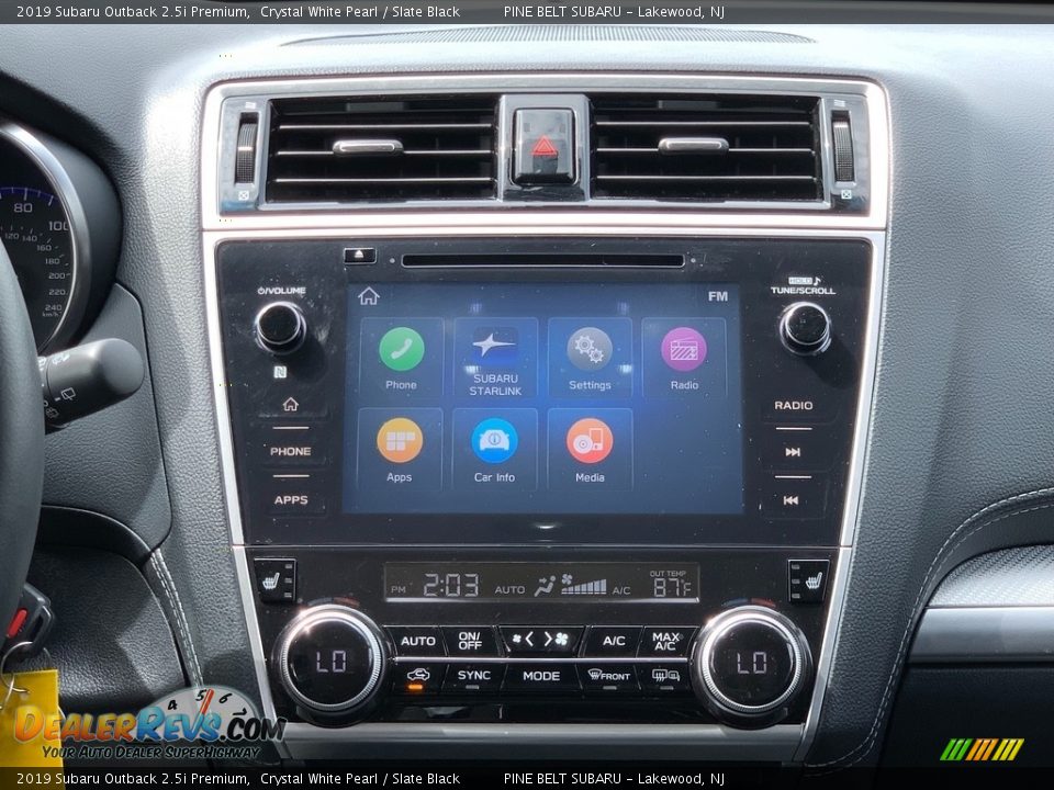 2019 Subaru Outback 2.5i Premium Crystal White Pearl / Slate Black Photo #6