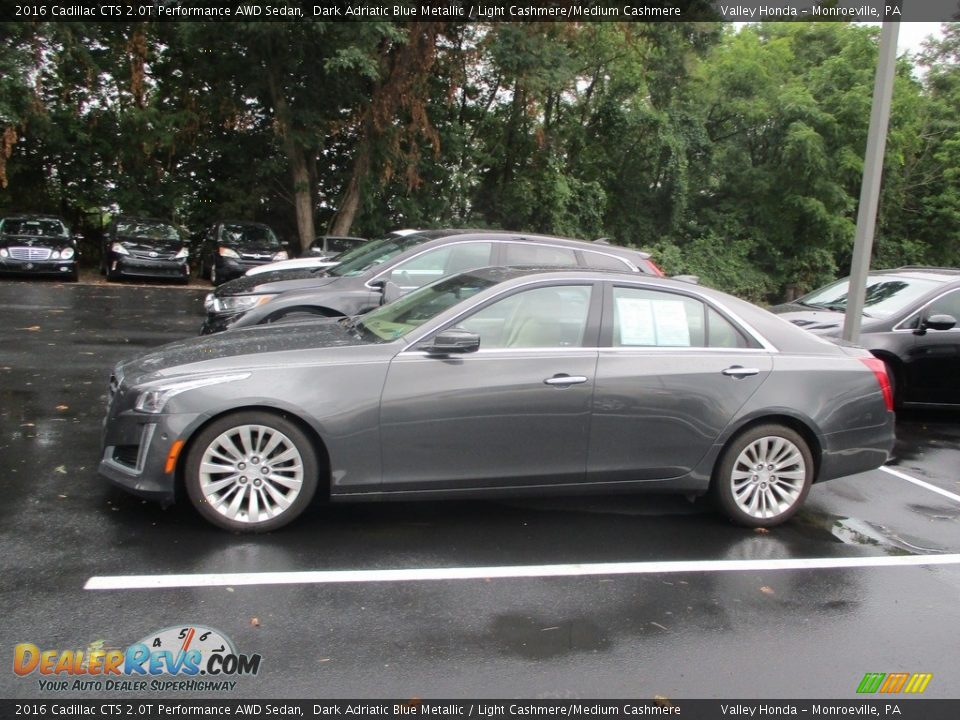 Dark Adriatic Blue Metallic 2016 Cadillac CTS 2.0T Performance AWD Sedan Photo #2