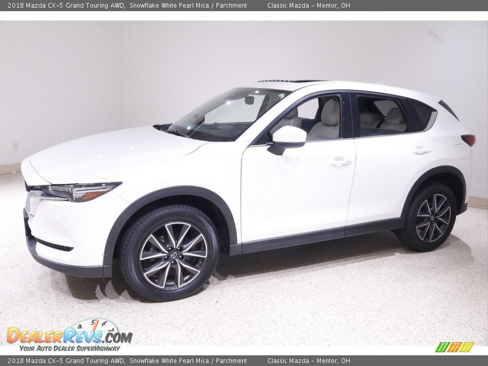 2018 Mazda CX-5 Grand Touring AWD Snowflake White Pearl Mica / Parchment Photo #3
