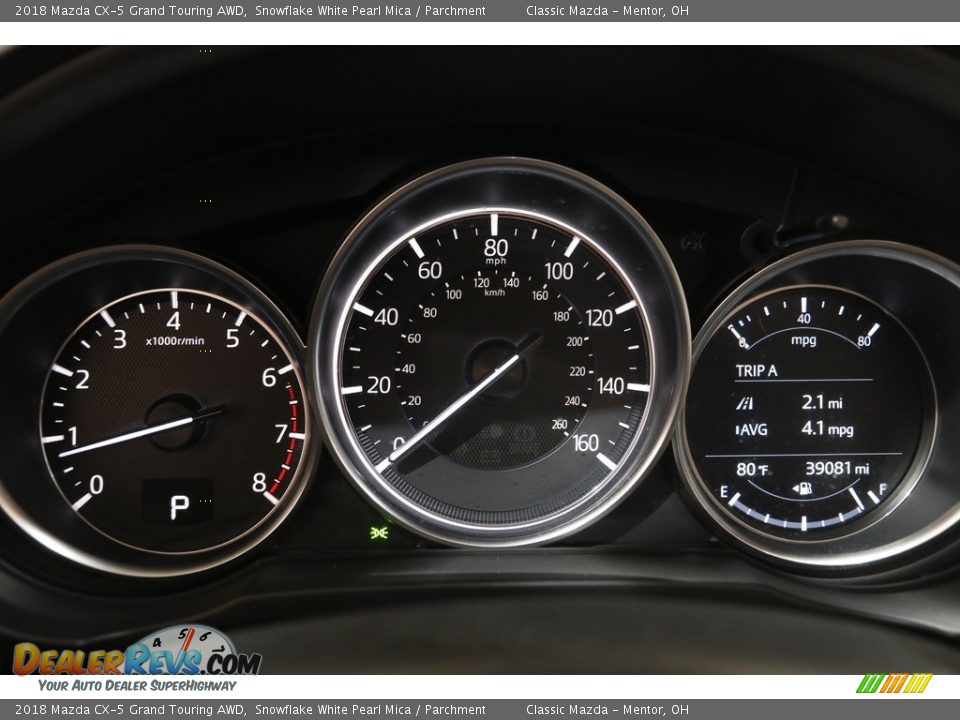 2018 Mazda CX-5 Grand Touring AWD Snowflake White Pearl Mica / Parchment Photo #8
