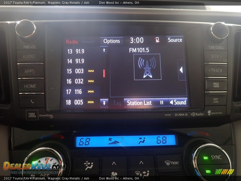 2017 Toyota RAV4 Platinum Magnetic Gray Metallic / Ash Photo #30