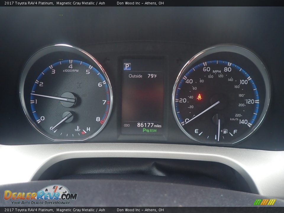 2017 Toyota RAV4 Platinum Magnetic Gray Metallic / Ash Photo #32