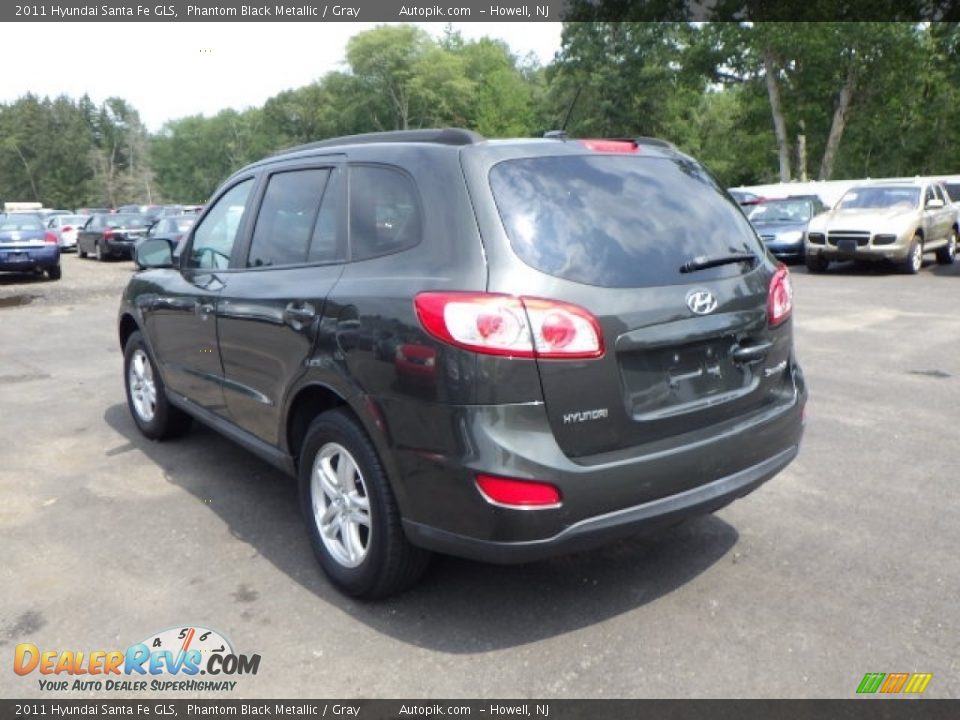 2011 Hyundai Santa Fe GLS Phantom Black Metallic / Gray Photo #3