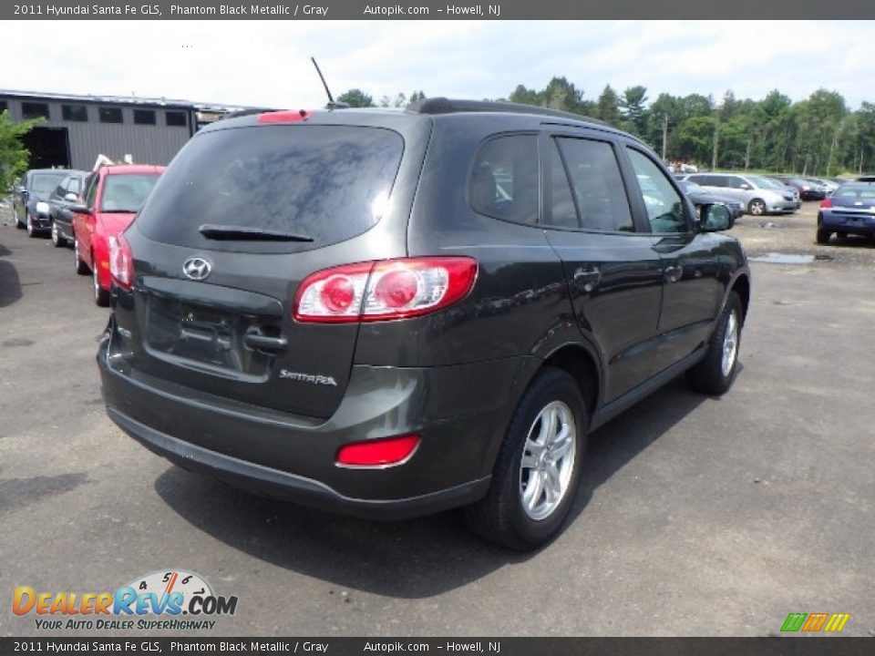 2011 Hyundai Santa Fe GLS Phantom Black Metallic / Gray Photo #4