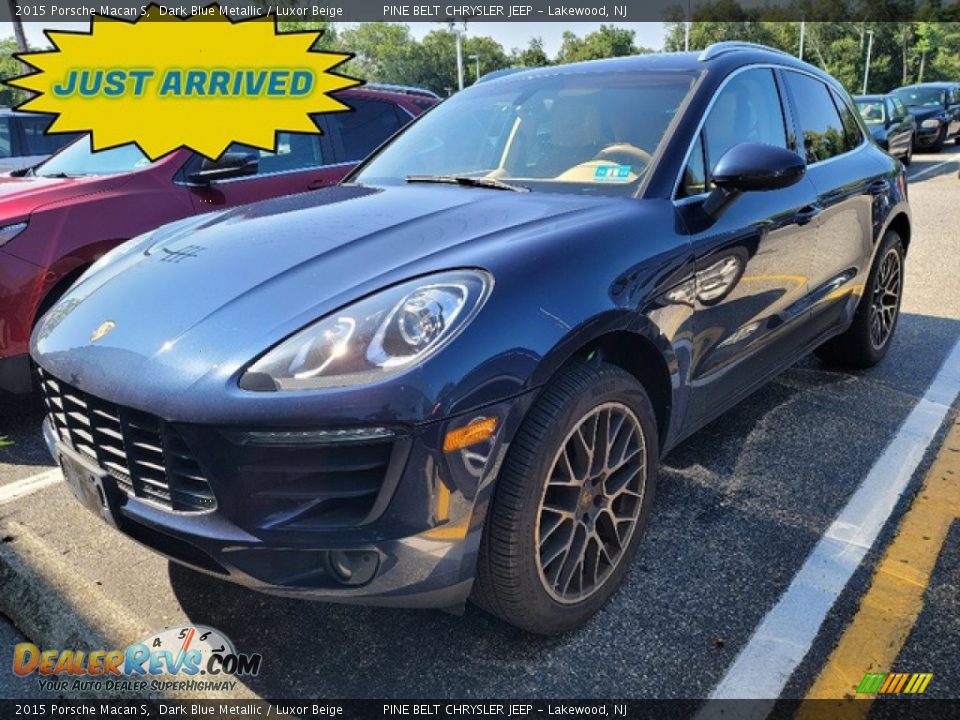 2015 Porsche Macan S Dark Blue Metallic / Luxor Beige Photo #1