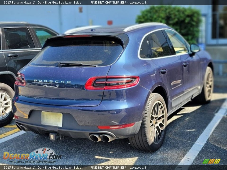 2015 Porsche Macan S Dark Blue Metallic / Luxor Beige Photo #2