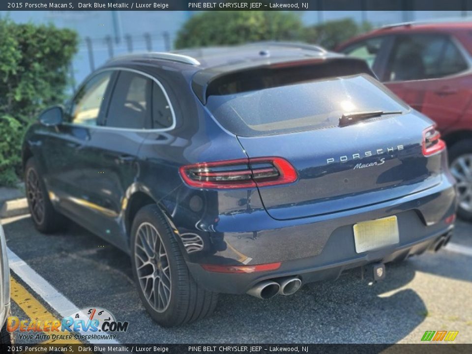 2015 Porsche Macan S Dark Blue Metallic / Luxor Beige Photo #4