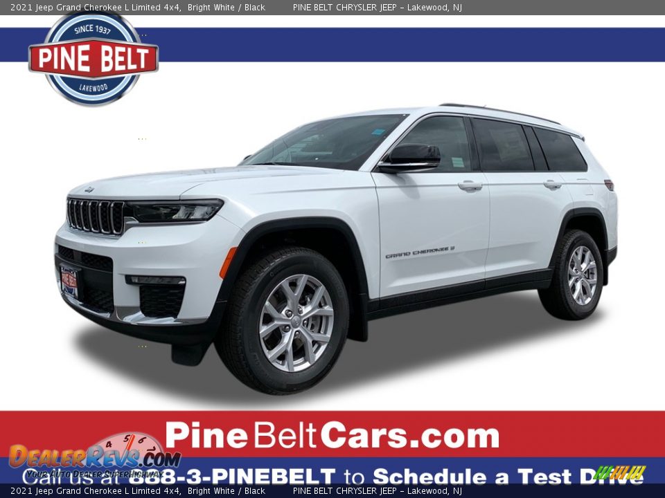 2021 Jeep Grand Cherokee L Limited 4x4 Bright White / Black Photo #1