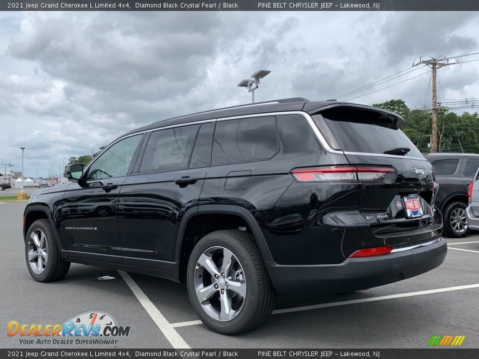 2021 Jeep Grand Cherokee L Limited 4x4 Diamond Black Crystal Pearl / Black Photo #6