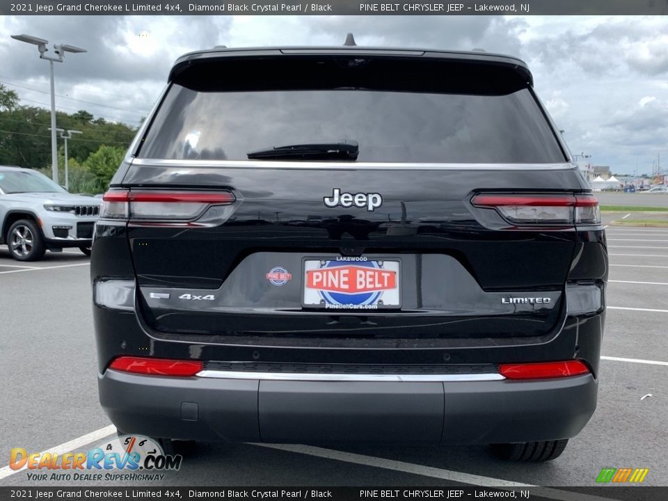 2021 Jeep Grand Cherokee L Limited 4x4 Diamond Black Crystal Pearl / Black Photo #7