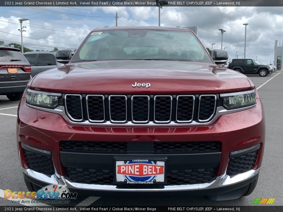 2021 Jeep Grand Cherokee L Limited 4x4 Velvet Red Pearl / Global Black/Wicker Beige Photo #3