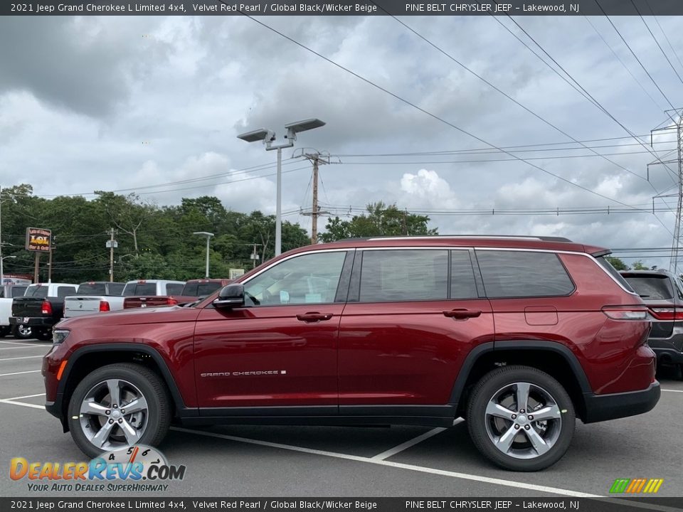2021 Jeep Grand Cherokee L Limited 4x4 Velvet Red Pearl / Global Black/Wicker Beige Photo #4