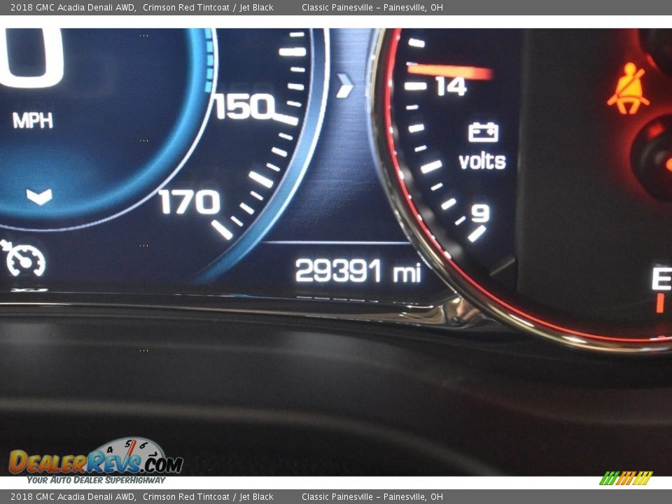 2018 GMC Acadia Denali AWD Crimson Red Tintcoat / Jet Black Photo #17