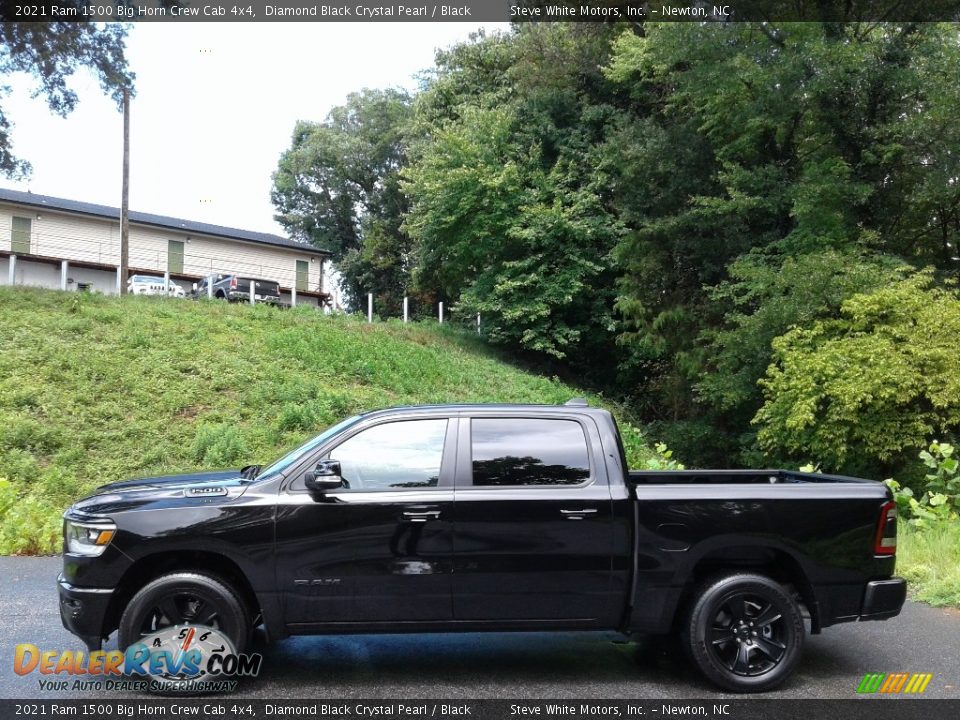 2021 Ram 1500 Big Horn Crew Cab 4x4 Diamond Black Crystal Pearl / Black Photo #1