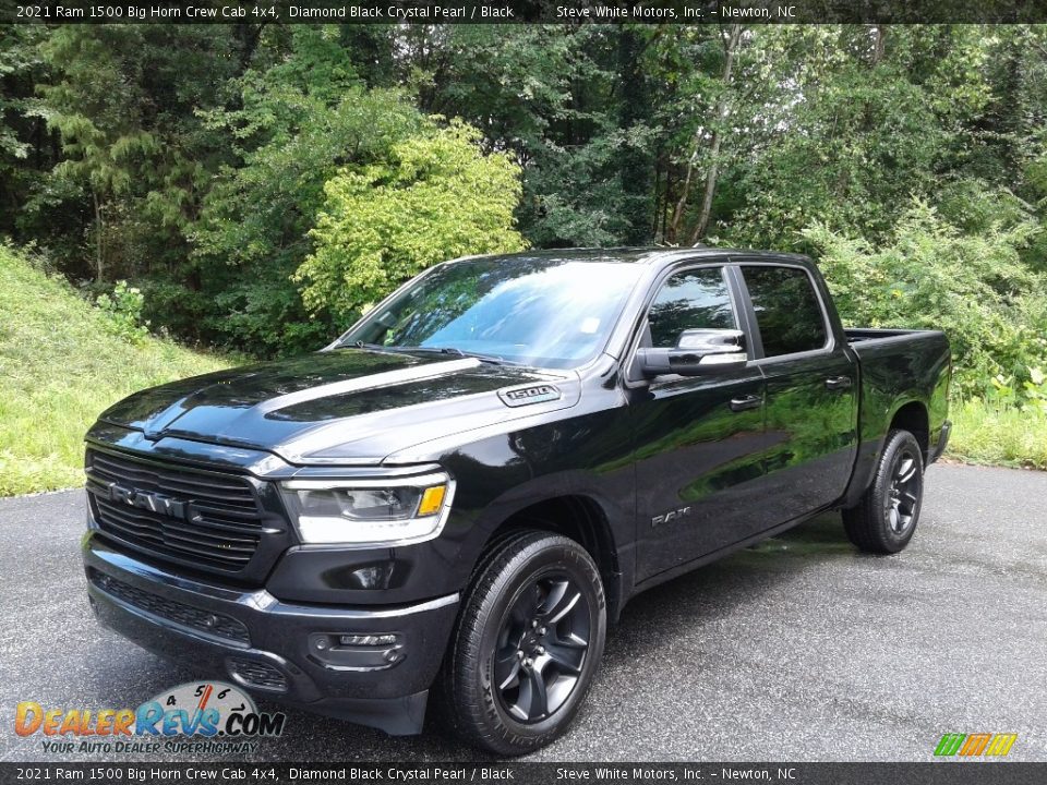 2021 Ram 1500 Big Horn Crew Cab 4x4 Diamond Black Crystal Pearl / Black Photo #3