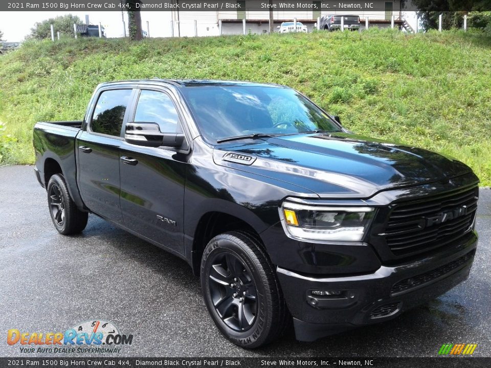 2021 Ram 1500 Big Horn Crew Cab 4x4 Diamond Black Crystal Pearl / Black Photo #5