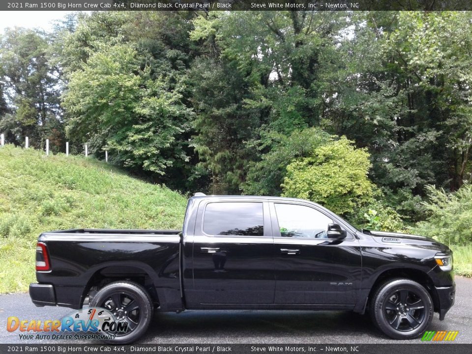 2021 Ram 1500 Big Horn Crew Cab 4x4 Diamond Black Crystal Pearl / Black Photo #6
