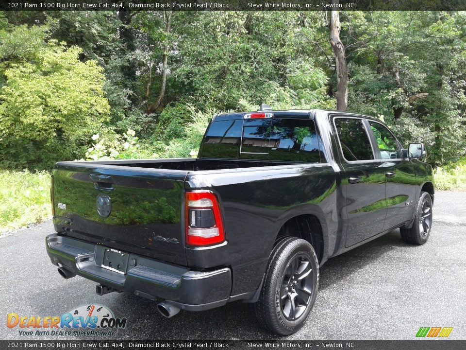 2021 Ram 1500 Big Horn Crew Cab 4x4 Diamond Black Crystal Pearl / Black Photo #7