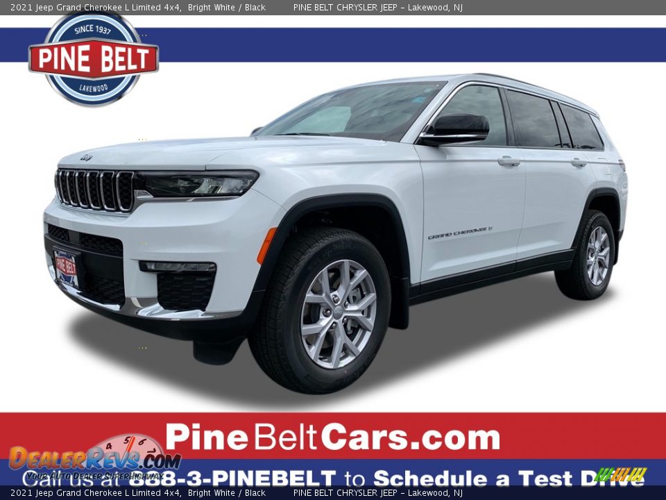 2021 Jeep Grand Cherokee L Limited 4x4 Bright White / Black Photo #1
