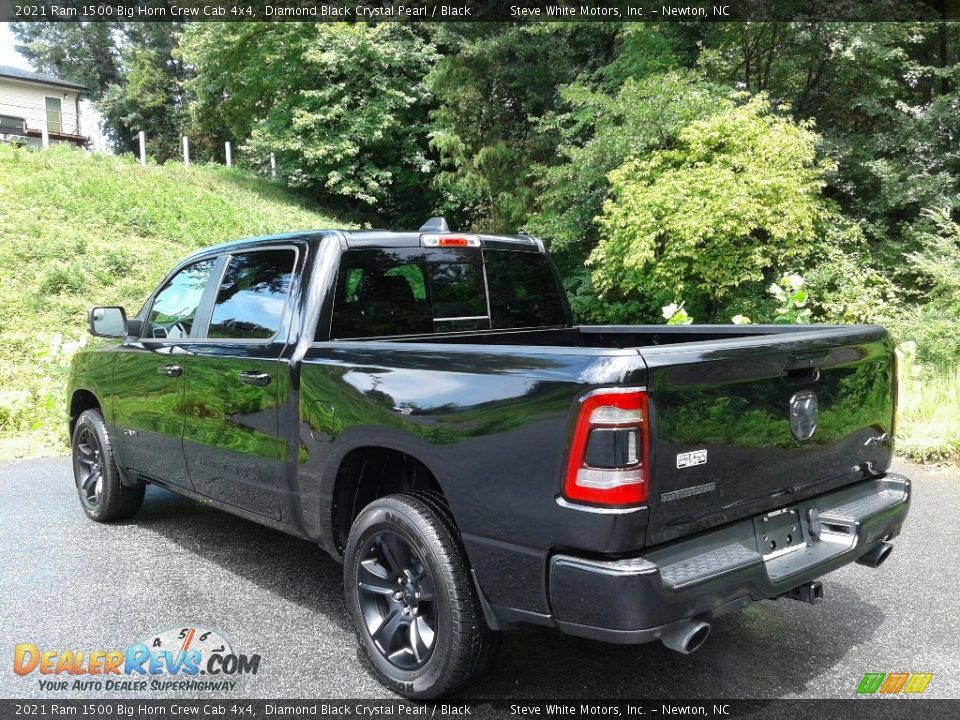 2021 Ram 1500 Big Horn Crew Cab 4x4 Diamond Black Crystal Pearl / Black Photo #10