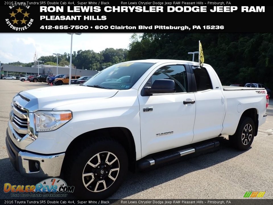 2016 Toyota Tundra SR5 Double Cab 4x4 Super White / Black Photo #1