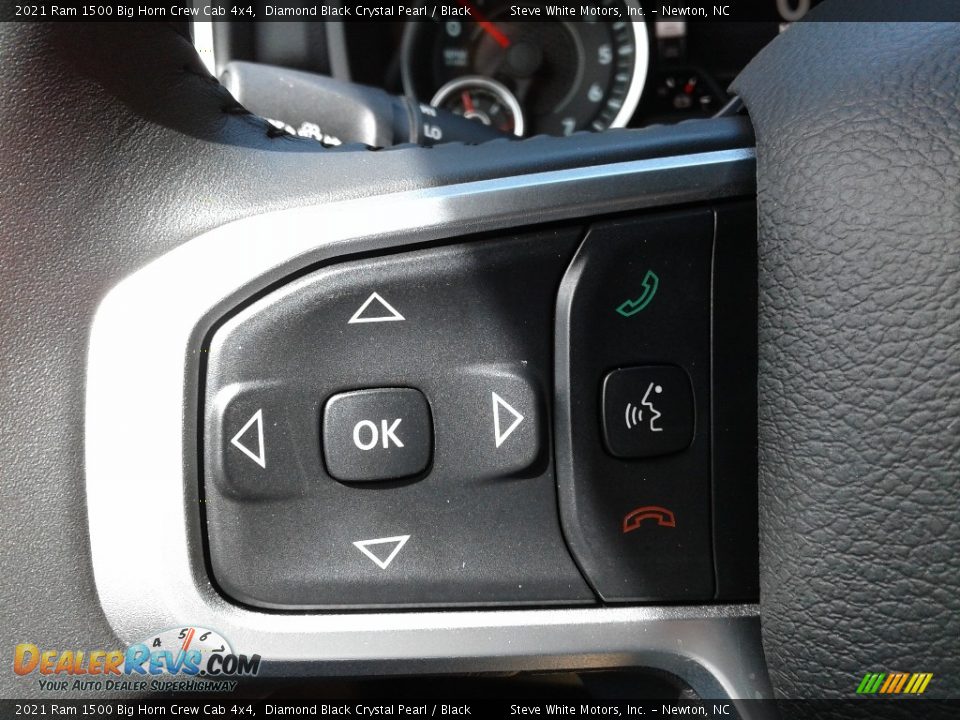 2021 Ram 1500 Big Horn Crew Cab 4x4 Diamond Black Crystal Pearl / Black Photo #20