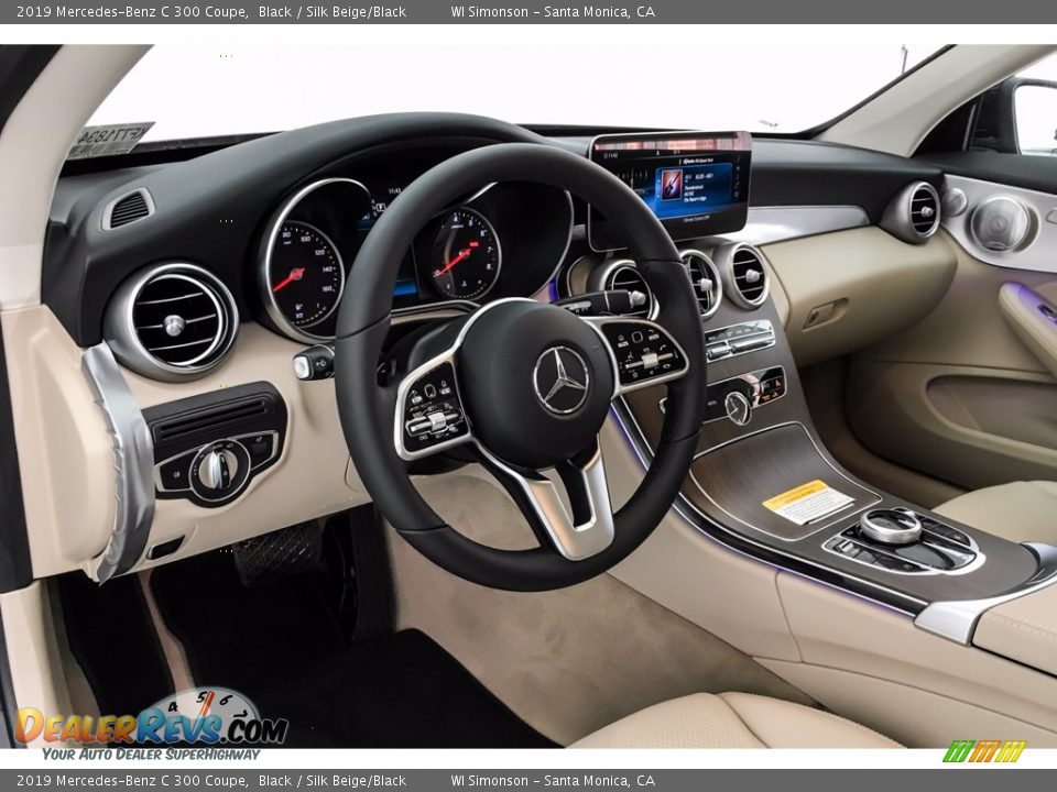 2019 Mercedes-Benz C 300 Coupe Black / Silk Beige/Black Photo #4