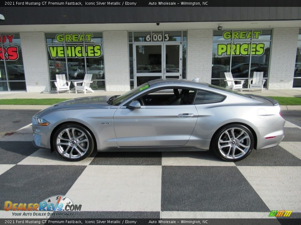 2021 Ford Mustang GT Premium Fastback Iconic Silver Metallic / Ebony Photo #1