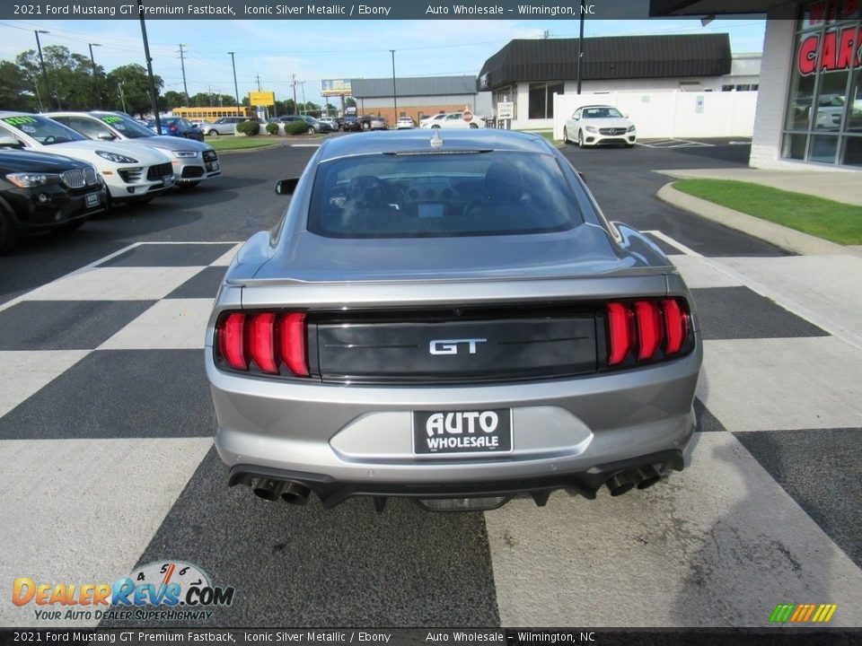 2021 Ford Mustang GT Premium Fastback Iconic Silver Metallic / Ebony Photo #4