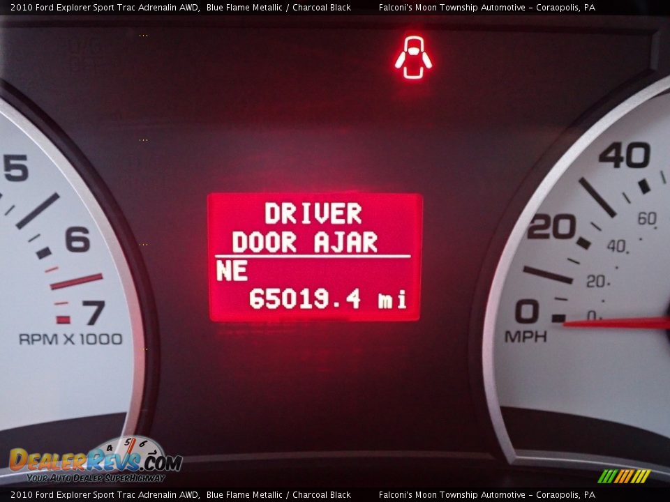 2010 Ford Explorer Sport Trac Adrenalin AWD Blue Flame Metallic / Charcoal Black Photo #29