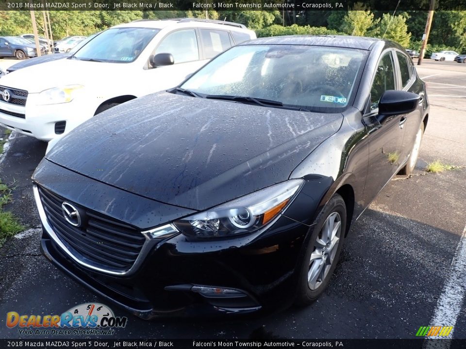 2018 Mazda MAZDA3 Sport 5 Door Jet Black Mica / Black Photo #1