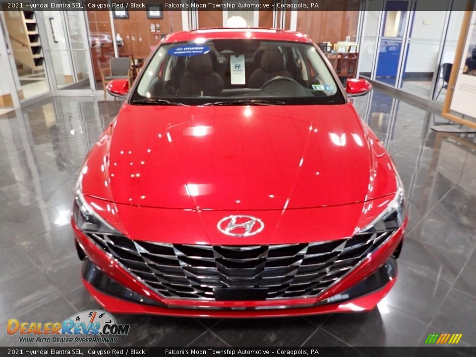 2021 Hyundai Elantra SEL Calypso Red / Black Photo #7