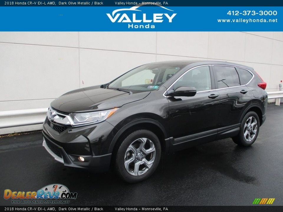 2018 Honda CR-V EX-L AWD Dark Olive Metallic / Black Photo #1
