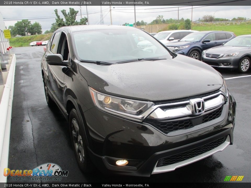 2018 Honda CR-V EX-L AWD Dark Olive Metallic / Black Photo #6