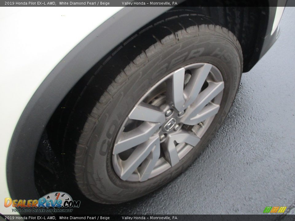 2019 Honda Pilot EX-L AWD White Diamond Pearl / Beige Photo #6