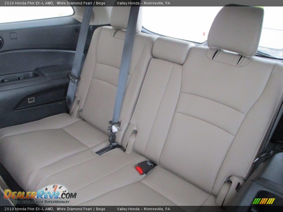 2019 Honda Pilot EX-L AWD White Diamond Pearl / Beige Photo #14