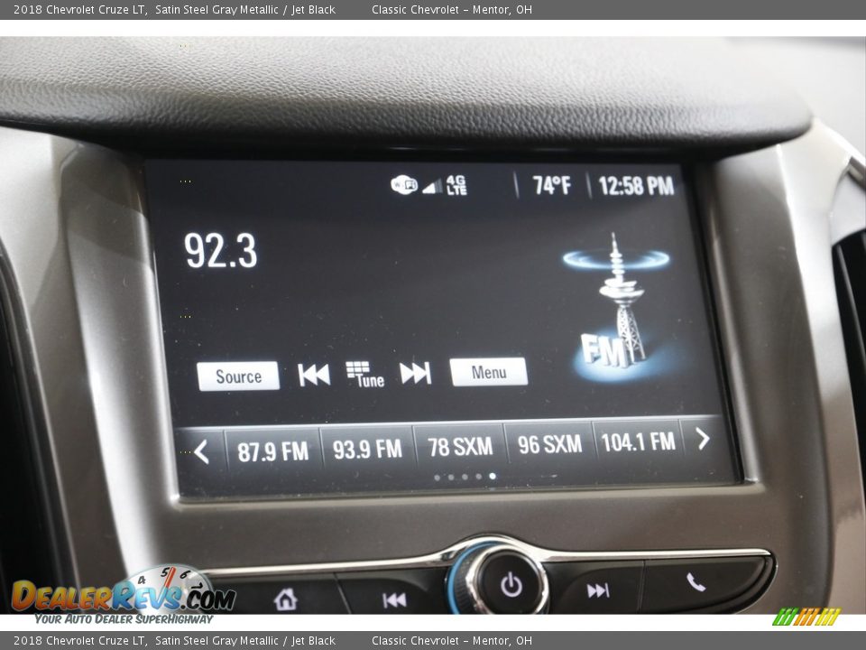 2018 Chevrolet Cruze LT Satin Steel Gray Metallic / Jet Black Photo #10