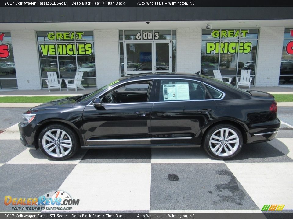 2017 Volkswagen Passat SEL Sedan Deep Black Pearl / Titan Black Photo #1
