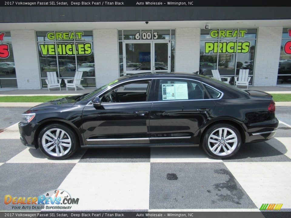 2017 Volkswagen Passat SEL Sedan Deep Black Pearl / Titan Black Photo #1