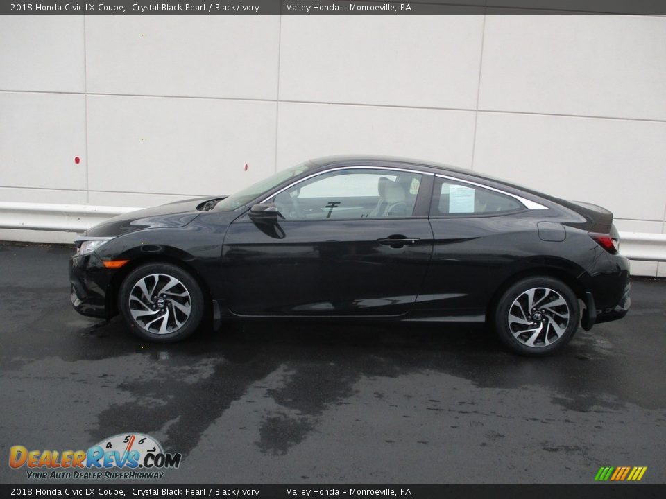 Crystal Black Pearl 2018 Honda Civic LX Coupe Photo #2