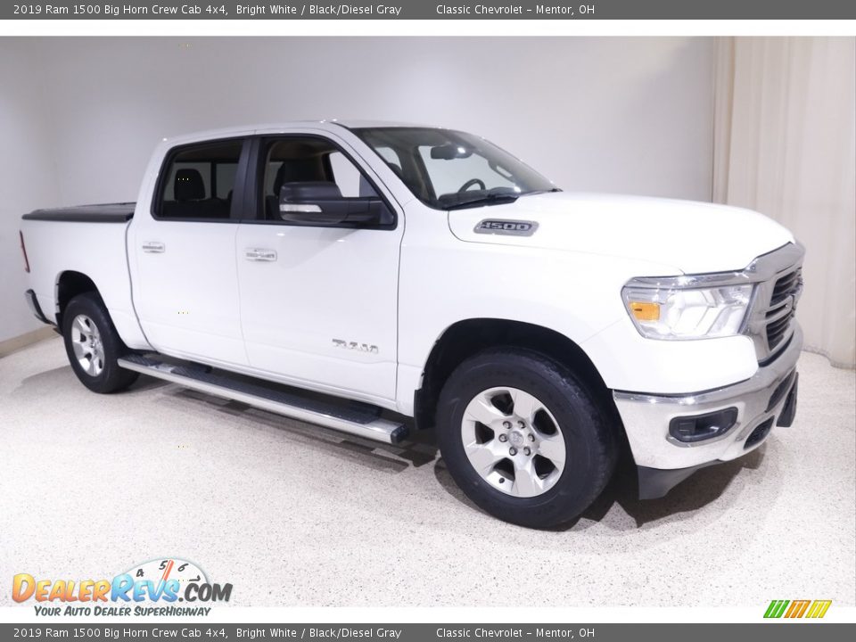 2019 Ram 1500 Big Horn Crew Cab 4x4 Bright White / Black/Diesel Gray Photo #1