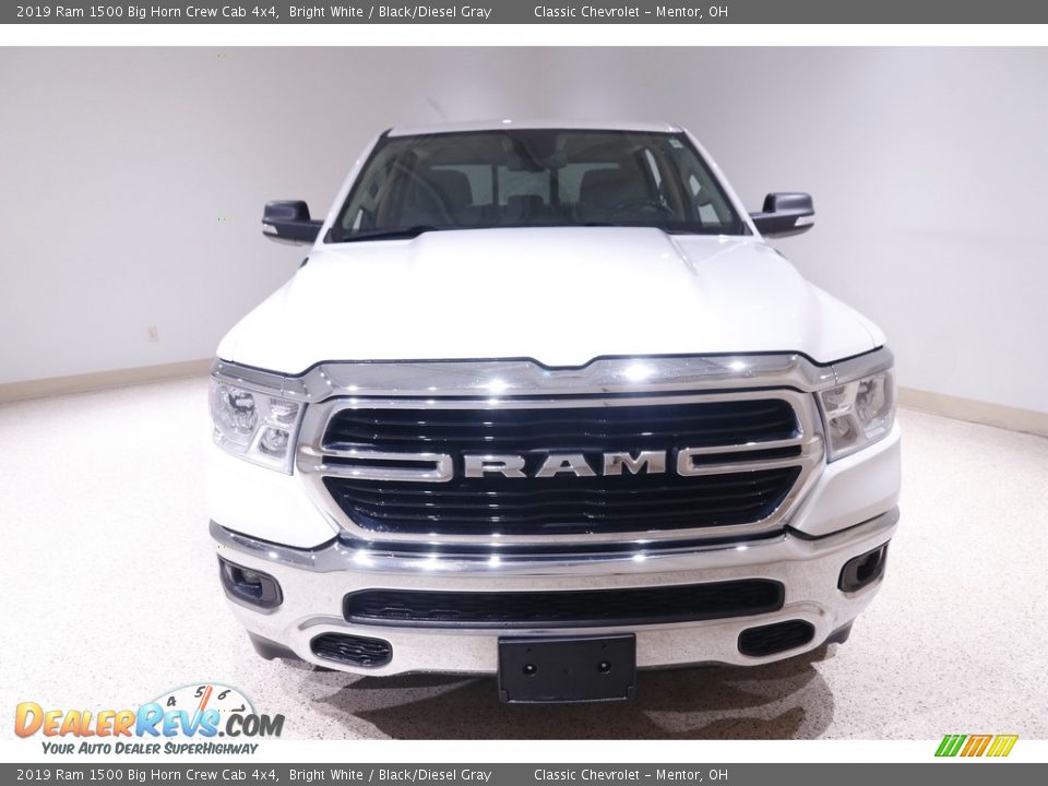 2019 Ram 1500 Big Horn Crew Cab 4x4 Bright White / Black/Diesel Gray Photo #2