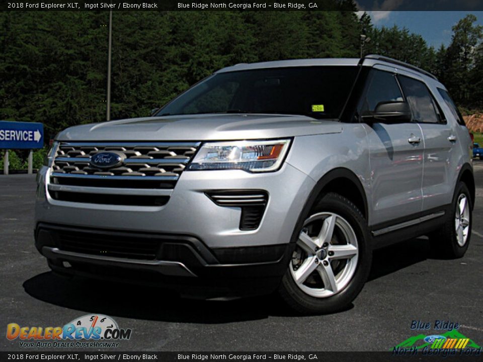 2018 Ford Explorer XLT Ingot Silver / Ebony Black Photo #1