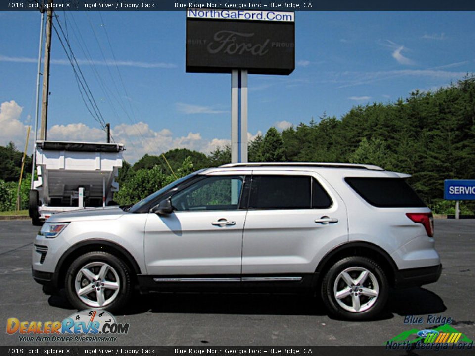 2018 Ford Explorer XLT Ingot Silver / Ebony Black Photo #2