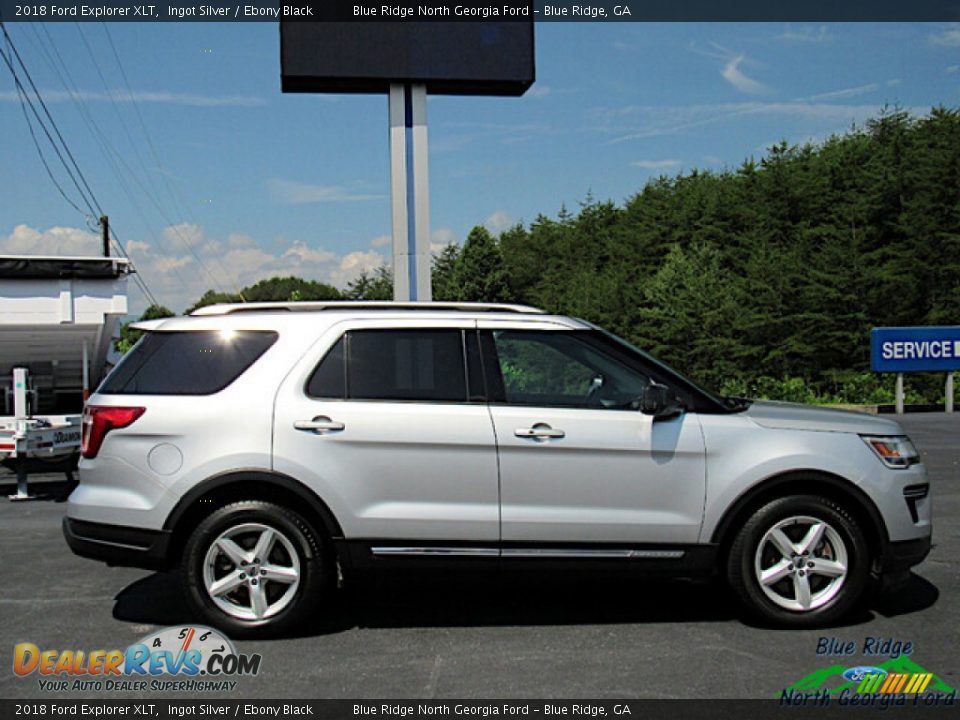 2018 Ford Explorer XLT Ingot Silver / Ebony Black Photo #7