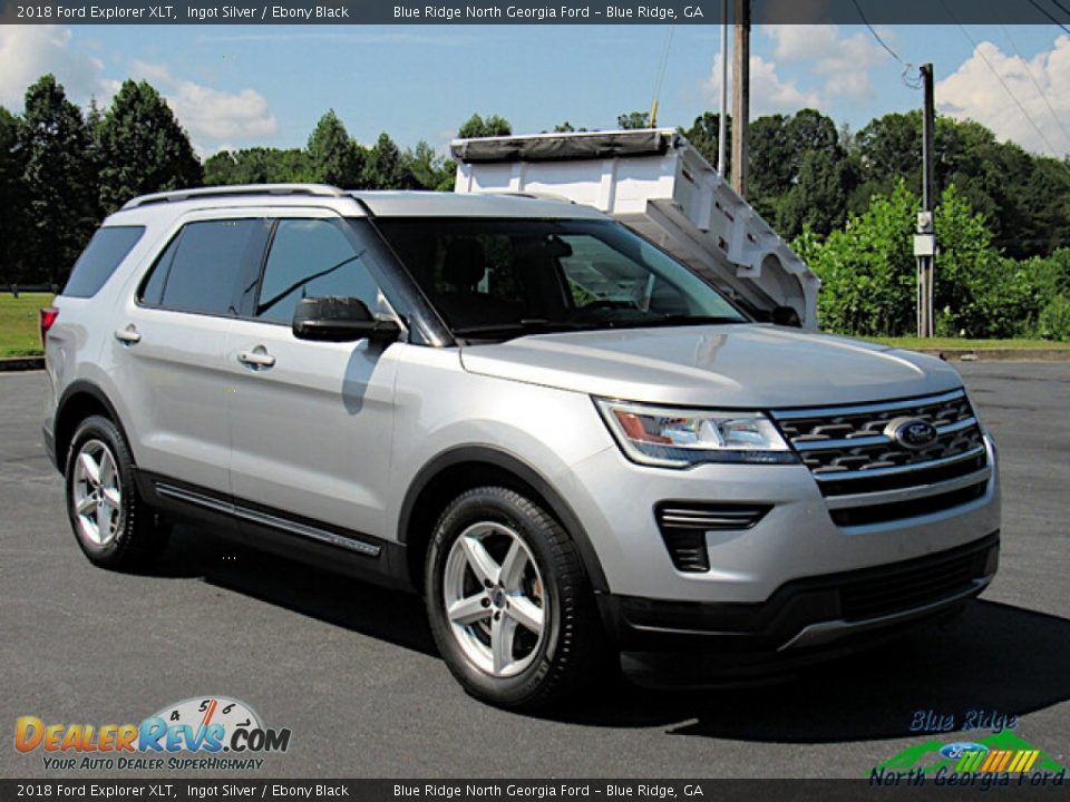 2018 Ford Explorer XLT Ingot Silver / Ebony Black Photo #8