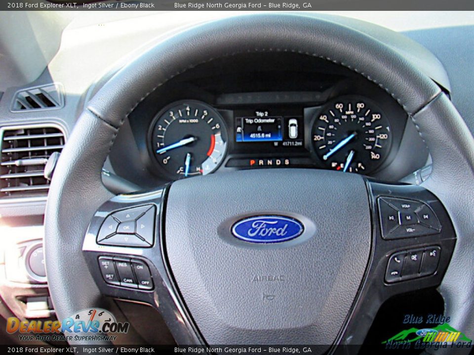 2018 Ford Explorer XLT Ingot Silver / Ebony Black Photo #18