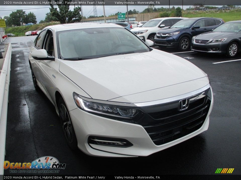 2020 Honda Accord EX-L Hybrid Sedan Platinum White Pearl / Ivory Photo #7